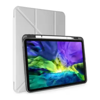 Apple iPad Air 4 10.9 Kılıf Kalemlikli Mars Tablet Kılıfı - Gri