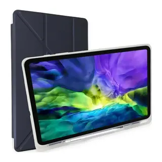 Samsung Galaxy T870 Tab S7 11 Kılıf Kalemlikli Mars Tablet Kılıfı - Lacivert