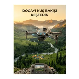 Uzaktan Kumandalı Çift Kameralı Hobi ve Fotoğraf Drone'u