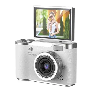 4K Dijital Retro Video Kamera 48MP 18X Zoom Flaşlı (32GB) Kart Dijital Vlog Fotoğraf Makinesi TÜRKÇE