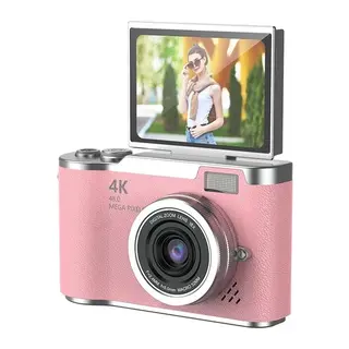 4K Dijital Retro Video Kamera 48MP 18X Zoom Flaşlı (32GB) Kart Dijital Vlog Fotoğraf Makinesi TÜRKÇE