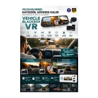 2K Ekran Tam Dokunmatik 9.66” Dikiz Ayna Araç Içi Kamera (1080P ARKA)