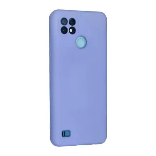 Realme C21 Kılıf Nano içi Kadife Silikon - Lila