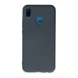 Huawei P20 Lite Kılıf Nano içi Kadife Silikon - Gri