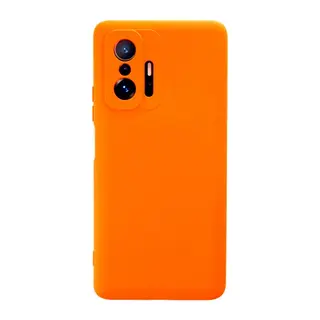 Xiaomi Mi 11T Pro Kılıf Nano içi Kadife Silikon - Turuncu