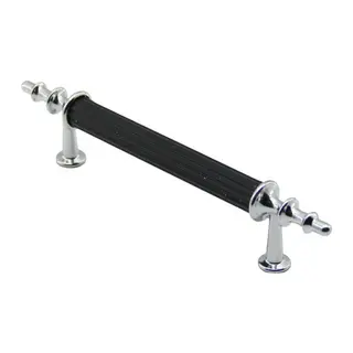 10 Adet Krom - Siyah Boru Kulp 9.6CM