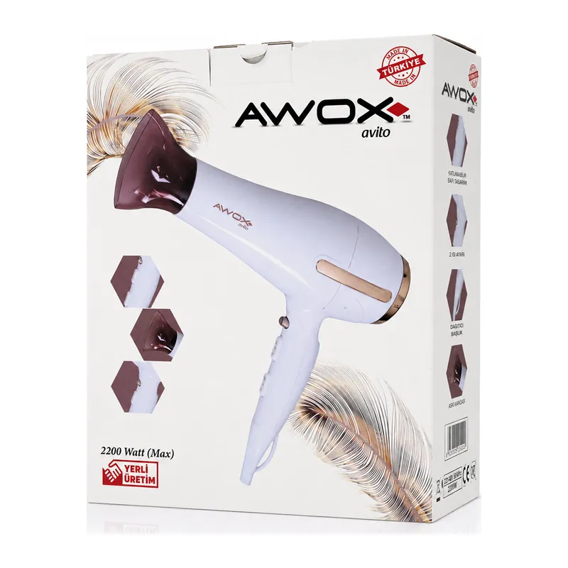 Beyaz Avito Saç Kurutma Makinesi 2200W 1407
