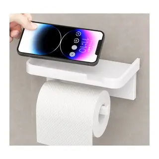 Raflı Yapışkanlı Tuvalet Kağıdı Askılığı