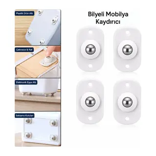 Kartelalı 4PCS Tek Bilya Tekerlekli Mobilya Eşya Taşıma Aparatı 360° 8KG Taşıma Kapasite