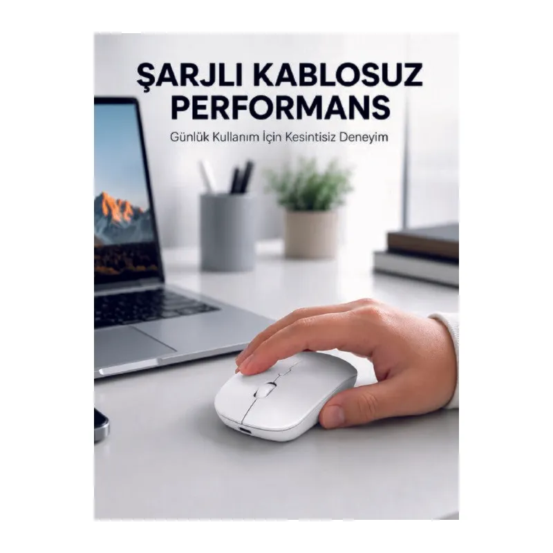 5000 DPI Bluetooth Kablosuz Mouse Hafif Ergonomik Sessiz Wireless Fare