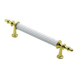 10 Adet Beyaz - Altın Boru Kulp 9.6CM