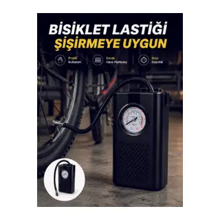 Analog Manometreli Kompakt Araç Hava Pompası Lastik Şişirme Cihazı
