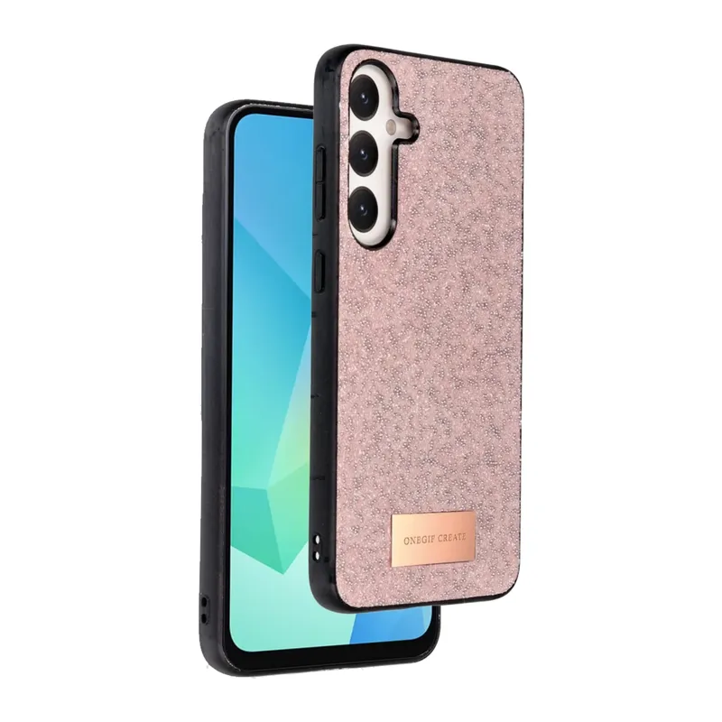 Onegif Samsung Galaxy A36 Bright Simli Kapak - Pembe