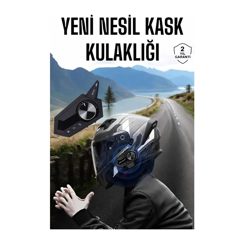 Intercom Kask Kulaklığı ANC Özelliği Yüksek Ses Kaliteli Bluetooth Kulaklık