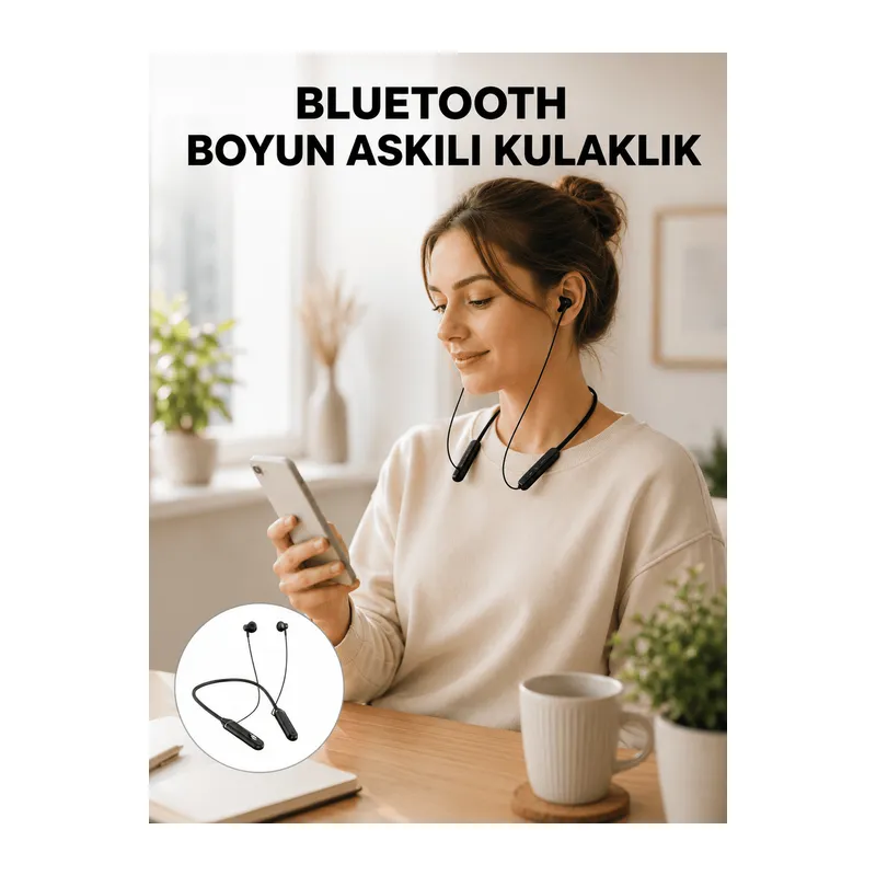 Ergonomik Tasarımlı Bluetooth Kulaklık – Gürültü Azaltmalı, Manyetik Yeni Nesil