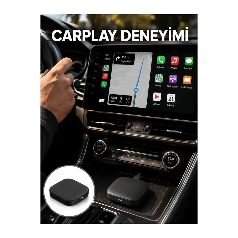 Çift Bant WiFi Android Auto Kablosuz Bağlantı Cihazı Yeni Nesil