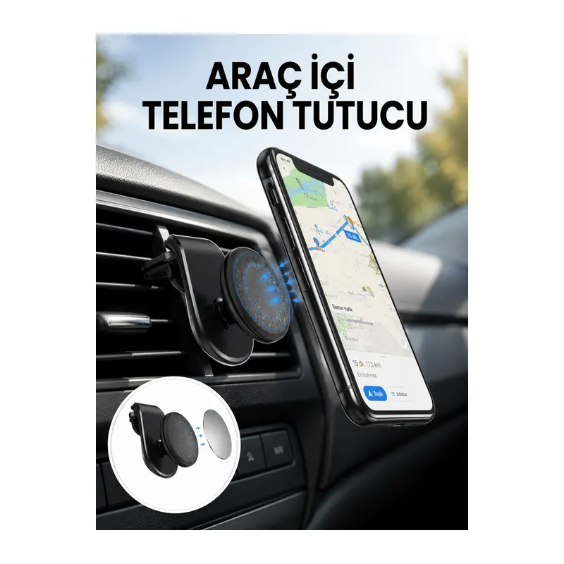 Güçlü Mıknatıslı Araç İçi Telefon Tutucu – Evrensel Uyum Yeni Nesil