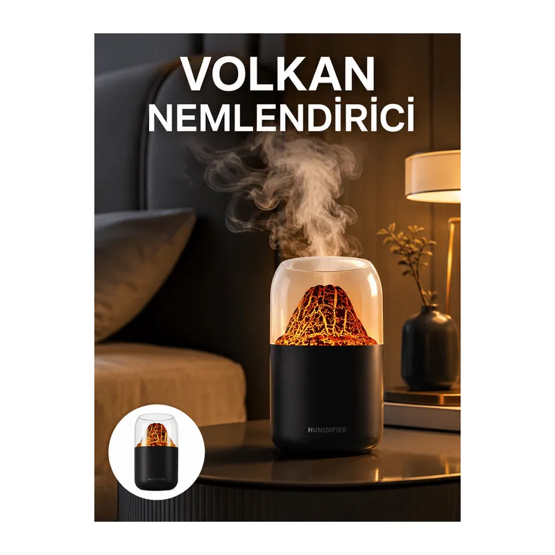Alev Efektli Ultrasonik Difüzör Yeni Nesil