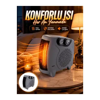 Fanlı Oda Isıtıcısı Termostat Kontrollü Soğuk Hava Üfleme Modu Yeni Nesil