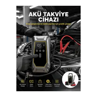 Araç Kullanıcıları İçin Çok Fonksiyonlu Akü Takviye Cihazı
