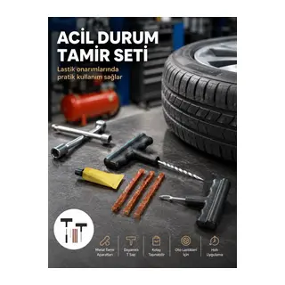 Acil Durumların Kurtarıcısı Çok Amaçlı Lastik Tamir Seti