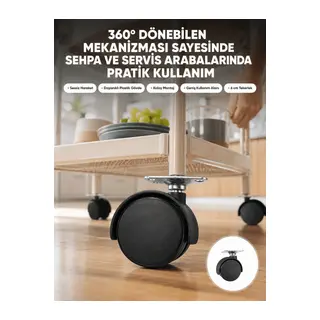 Mobilya Tekerleği 6 cm Kilitsiz Tekli Satış