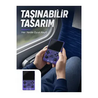 Kablosuz Kollu 3.5 İnç IPS Ekranlı Retro El Oyun Konsolu
