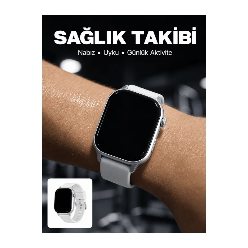3 Kordonlu Akıllı Saat Bluetooth Arama ve Akıllı Bildirim Destekli