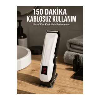 Yeni Nesil Tıraş Makinesi Uzun Şarjlı Paslanmaz Çelik Bıçaklı Yeni Nesil