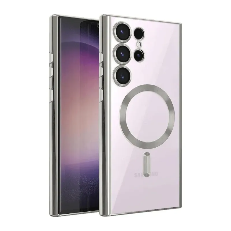 Samsung Galaxy S24 Ultra Kılıf Kross Magneticsafe Kapak - Gümüş