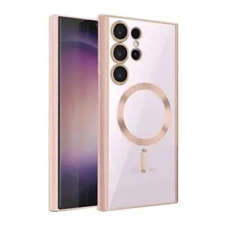 Samsung Galaxy S24 Ultra Kılıf Kross Magneticsafe Kapak - Rose