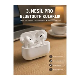 Bluetooth Kulaklık Kulak İçi Silikonlu Stereo Yüksek Ses Kaliteli Dokunmatik