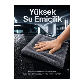Mikrofiber Tank Bezi Araç İç ve Dış Temizlik İçin Çizmez Yumuşak Kurulama Bezi