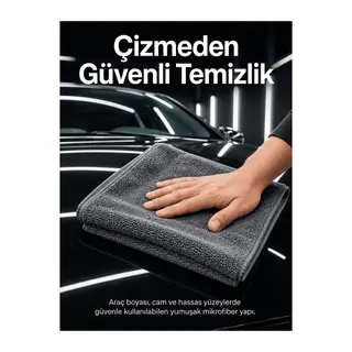 Mikrofiber Araç Temizlik Bezi 50x70 cm Oto Yıkama Sonrası Kurulama ve Parlatma Bezi