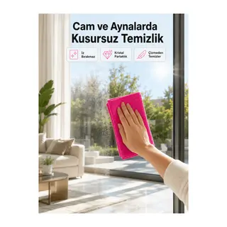 40x40 cm Premium Mikrofiber Temizlik Bezi Hızlı Kuruyan ve Leke Bırakmayan Bez