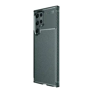 Samsung Galaxy S25 Ultra Kılıf Auto Focus Karbon Kapak - Koyu Yeşil