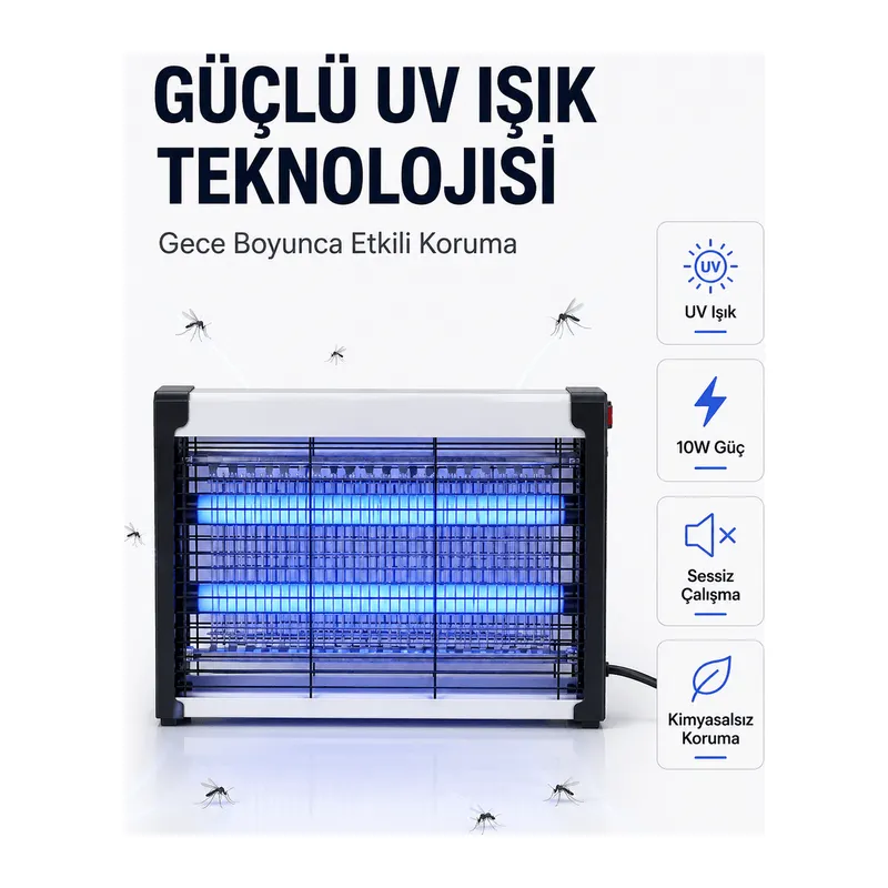 Elektrikli UV Böcek ve Sivrisinek Öldürücü Restoran, Kafe ve Ev Kullanımına Uygun