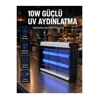 Elektrikli UV Sinek Öldürücü Lamba 10W Sessiz ve Kimyasalsız Haşere Kontrol Cihazı