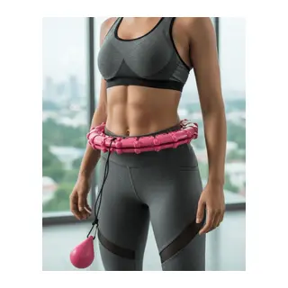 Akıllı Hula Hoop Çemberi 24 Parça Ayarlanabilir Mor
