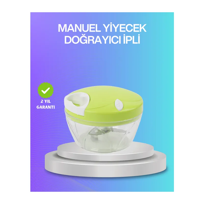 İpli Manuel Doğrayıcı Paslanmaz Çelik Bıçaklı