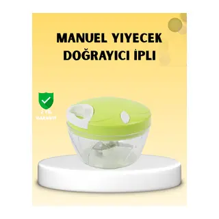 Manuel Yiyecek Doğrayıcı İpli Hızlı Pratik Sebze Kıyıcı