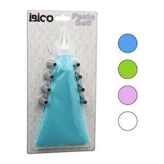11PCS Pasta Seti - Renkli 1-KREMA Torbası - 9-METAL Sıkma Uçları - 1-UÇ Tutucu Adaptör