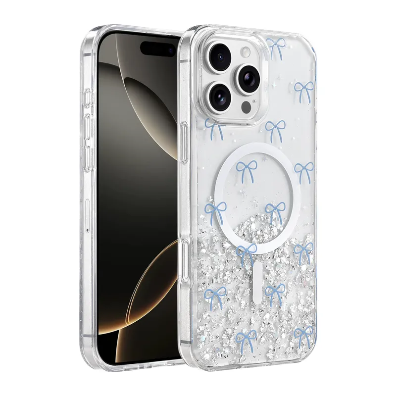 Onegif Apple iPhone 16 Pro Max Misk Simli Magsafe Kapak - Desen 3