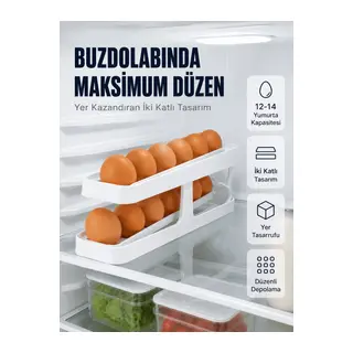 Buzdolabı Yumurtalık Organizer Geniş Kapasiteli Yumurta Düzenleyici Rafı