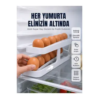 İki Katlı Yumurta Organizeri Buzdolabı Düzenleyici Pratik Saklama Rafı