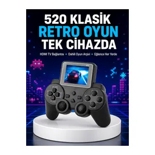 2025 A Kalite S10 Gamepad 520 Oyunlu TV Bağlantılı Retro Atari Konsolu Yeni Nesil