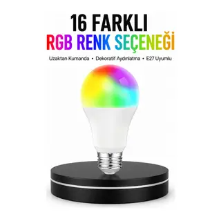 Renk Değiştiren RGB LED Ampul 16 Renk Uzaktan Kumandalı 2025 Model