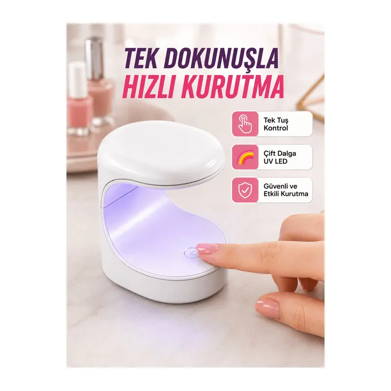 Mini Tırnak Kurutucu – Hızlı Kurutma İçin UVLED Işık Teknolojisi Yeni Nesil