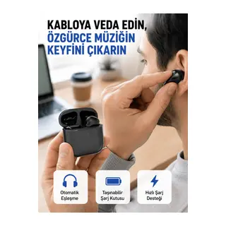 TWS Pro 5 Bluetooth Kulaklık – Kablosuz ve Şarj Kutulu Tasarım Yeni Nesil