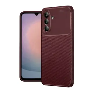 Samsung Galaxy A26 Kılıf Auto Focus Karbon Kapak - Bordo